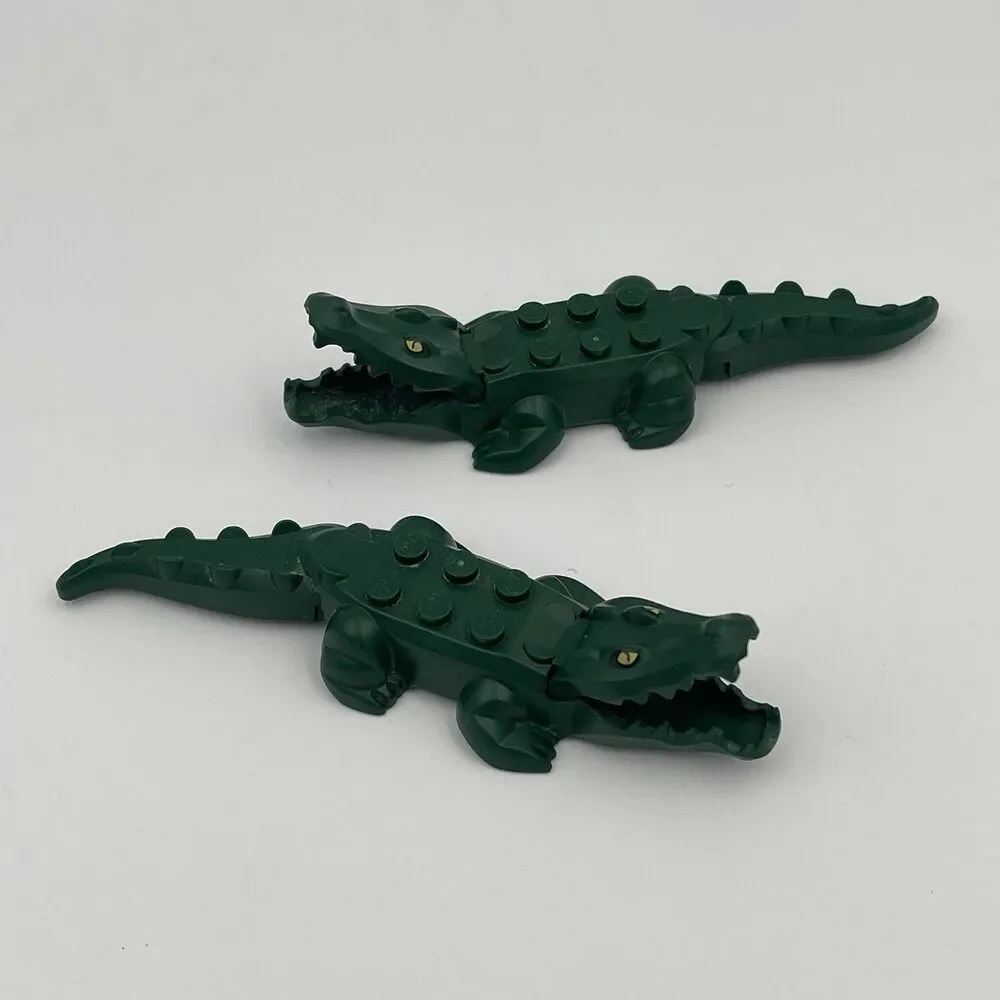 LEGO Alligator / Crocodile Dark Green Minifigure Bundle Lot